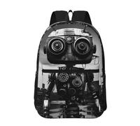 PHAYAH Mochila ligera para laptop con diseño de bestias extrañas para hombres y mujeres, para niños y niñas, Robot de acero, Taille unique