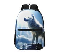 PHAYAH Mochila ligera para laptop con patrón de agujero de gusano espacial para hombres y mujeres, para niños y niñas, Snow Wolf at the Peak, Taille unique