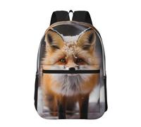 PHAYAH Mochila ligera para laptop con patrón de tela a cuadros gris y blanco para hombres y mujeres, para niños y niñas, Zorros, Taille unique