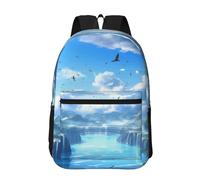 PHAYAH Mochila ligera para laptop de 17 pulgadas con estampado de leopardo negro para niñas y mujeres, mochila informal para el regreso a la escuela, Birds Flying in the Sky, Taille unique