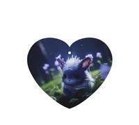 Phayah Moonlight - Ambientador para coche, diseño de conejo de jade con aroma a lavanda, tarjeta con forma de corazón, 6 unidades, para colgar en el cajón del armario del coche