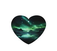 Phayah Mysterious Aurora - Ambientador de coche con aroma a lavanda, tarjeta con forma de corazón para colgar, tarjeta perfumada para colgar, 6 piezas para cajones de armario de automóviles