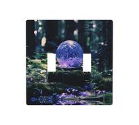 Phayah Mysterious Crystal Ball Pattern Wall Plate Outlet Cover Double Toggle Light Switch Cover Size 4.5x4.5 In For Residential And Commercial Area