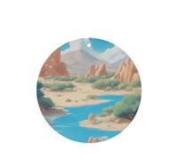 Phayah Oasis In The Desert - Ambientador de coche con aroma a lavanda, forma redonda, para colgar, tarjeta perfumada, 4 unidades, para cajones de armario de automóviles