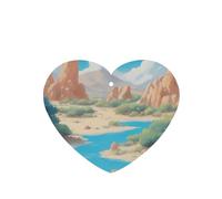 Phayah Oasis In The Desert - Ambientador para coche, diseño de lavanda, con forma de corazón, para colgar, tarjeta perfumada, 4 unidades, para cajones de armario de automóviles