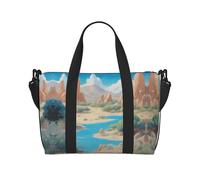 Phayah Oasis In The Desert - Bolsa de viaje para fin de semana, gimnasio, para mujeres y niñas, resistente al agua, color negro, talla única, Negro, One Size