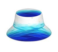 PHAYAH Ocean Waves - Gorro de pescador reflectante con estampado marítimo de pájaros, para verano, playa, viajes, unisex, protección UV, casual, color negro
