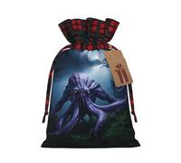 PHAYAH Octopus In The Grass - Bolsa de regalo de Navidad con cordón para cumpleaños, aniversarios y fiestas, dulces y bolsas de almacenamiento