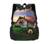 PHAYAH Old Tractor Photo Farm Pattern Casual Shoulder Classic Basic Travel Backpack Travel and Outdoor Activities Resistant