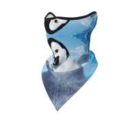 PHAYAH Pañuelo para el cuello con diseño de pingüinos lindos para tomar fotos, máscara para el cuello, protección solar, pasamontañas, pañuelo para la cara y diadema