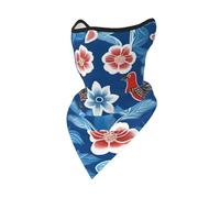 PHAYAH Pañuelo tipo bufanda con estampado de pájaros azules y rojos para hombre, pasamontañas, refrescante, transpirable, estilo campestre