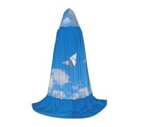 PHAYAH Paper Plane - Poncho con capucha unisex de Navidad para cosplay, Halloween, fiesta de máscaras, talla M