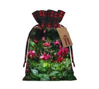 PHAYAH Parche de flores de cola de golondrina, bolsa de regalo de Navidad con cordón para cumpleaños, aniversarios y fiestas, dulces y bolsas de almacenamiento
