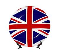 PHAYAH Placa decorativa de porcelana con diseño de bandera del Reino Unido, duradera, suave y perfecta para el hogar, la oficina y la cafetería