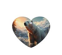 Phayah Polar Bear In Winter - Ambientador de fragancia para coche, aroma de lavanda, en forma de corazón, para colgar en el interior del coche, 6 unidades