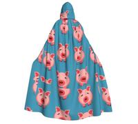 PHAYAH Poncho con capucha de Navidad con capucha para Halloween, brujería | Sketch Of A Pig's Head - Poncho con capucha para cosplay, Halloween, fiesta de máscaras