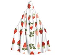 PHAYAH Poncho con capucha unisex con diseño de fresas con diferentes formas, para cosplay, Halloween, fiesta de máscaras