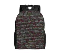 PHAYAH Programador Programación Código Patrón Casual Hombros Clásicos Mochila de Viaje Básica Viajes y Actividades al Aire Libre