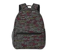 PHAYAH Programador Programación Patrón de código Casual Hombros Clásicos Mochila de Viaje Básica Viajes y Actividades al Aire Libre Resistente, Código de programación del programador, Taille unique