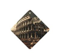 Phayah Remains Of The Roman Coliseo Patrón Lavanda Aroma Coche Aroma Cuadrado Colgante Fragancia Tablet Coche Interior Fragancia Ambientador 6p