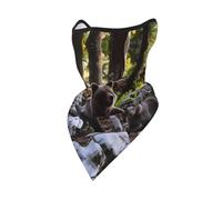 PHAYAH Rge And Small Black Bears - Máscara facial con estampado de osos negros, bufanda de enfriamiento solar, pasamontañas para hombres y mujeres