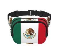 Phayah Riñonera con correa ajustable para hombre y mujer, diseño de bandera de México para exteriores, entrenamiento, viajes, casual, correr, senderismo, ciclismo