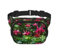 Phayah Riñonera con estampado de flores de cola de golondrina para hombres y mujeres, riñonera para viajes, senderismo, correr, deportes al aire libre