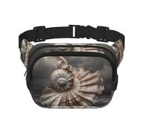 Phayah Riñonera con falda de caracol para hombres y mujeres con correa ajustable para entrenamiento al aire libre, viajes, casual, correr, senderismo, ciclismo