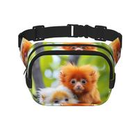 Phayah Riñonera con patrón de mono tonto para hombres y mujeres, riñonera para viajes, senderismo, correr, deportes al aire libre