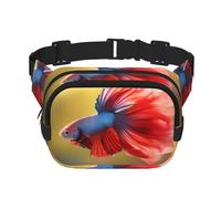 Phayah Riñonera con patrón de pez pavo real para hombres y mujeres, riñonera para viajes, senderismo, correr, deportes al aire libre