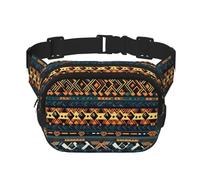 Phayah Riñonera con textura étnica tribal africana para hombres y mujeres, con correa ajustable para exteriores, entrenamiento, viajes, casual, correr, senderismo, ciclismo
