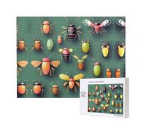 Phayah Rompecabezas Atlas de insectos para adultos, 500 piezas. Decoración del hogar, fiesta de cumpleaños para hombres y mujeres, 20.4 x 15 pulgadas