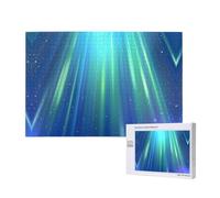 Phayah Rompecabezas azul de Aurora Boreal para adultos, 1000 piezas. Decoración del hogar, fiesta de cumpleaños para hombres y mujeres, 74.5 x 50.0 cm