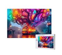 Phayah Rompecabezas de 1000 piezas con diseño de árbol mágico para adultos, decoración del hogar, fiesta de cumpleaños para hombres y mujeres, 29.5 x 19.7 pulgadas