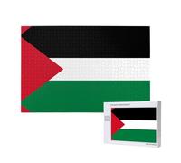 Phayah Rompecabezas de 1000 piezas de la bandera del Estado de Palestina, rompecabezas de madera para familia, amigos, decoración del hogar, arte de pared, 29.5 x 19.7 pulgadas