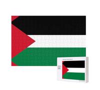 Phayah Rompecabezas de 300 piezas con la bandera del Estado de Palestina, rompecabezas de madera para familiares, amigos, decoración del hogar, arte de pared, 15.7 x 11 pulgadas