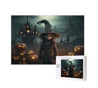Phayah Rompecabezas de 300 piezas para Halloween, rompecabezas de madera para familia, amigos, decoración del hogar, arte de pared, 15.7 x 11 pulgadas