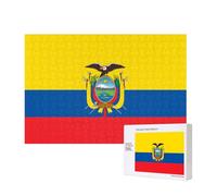 Phayah Rompecabezas de bandera de Ecuador para adultos, 300 piezas. Decoración del hogar, fiesta de cumpleaños para hombres y mujeres, 15.7 x 11 pulgadas