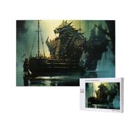 Phayah Rompecabezas de barco monstruoso océano para adultos, 1000 piezas, juguetes de desarrollo de inteligencia para niños, 29.5 x 19.7 pulgadas