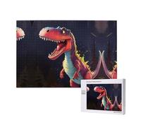 Phayah Rompecabezas de dinosaurio de boca grande para adultos, 1000 piezas. Decoración del hogar, fiesta de cumpleaños para hombres y mujeres, 29.5 x 19.7 pulgadas