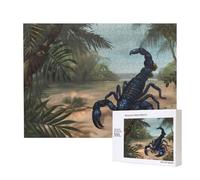 Phayah Rompecabezas de escorpión azul para adultos, 500 piezas. Decoración del hogar, fiesta de cumpleaños para hombres y mujeres, 20.4 x 15 pulgadas