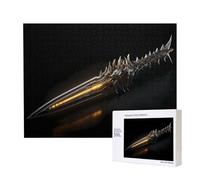 Phayah Rompecabezas de espada de soldado maravilloso para adultos, 500 piezas. Decoración del hogar, fiesta de cumpleaños para hombres y mujeres, 20.4 x 38.1 cm