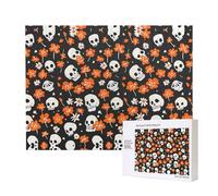 Phayah Rompecabezas de flores y calaveras para adultos, 500 piezas, juguetes de desarrollo de inteligencia para niños, 20.4 x 15 pulgadas