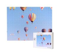 Phayah Rompecabezas de globo aerostático de 500 piezas para rompecabezas de madera para familiares y amigos, decoración del hogar, arte de pared, 20.4 x 15 pulgadas