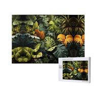 Phayah Rompecabezas de hojas de palma de la selva tropical para adultos, 1000 piezas. Decoración del hogar, fiesta de cumpleaños para hombres y mujeres, 29.5 x 19.7 pulgadas