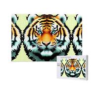 Phayah Rompecabezas de madera para niños, 1000 piezas, para decoración del hogar, 75 x 50 cm, patrón de cabeza de tigre pequeño