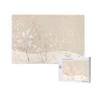 Phayah Rompecabezas de madera para niños, 1000 piezas, para decoración del hogar, 75 x 50 cm, patrón de polvo plateado y blanco
