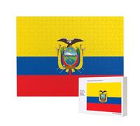 Phayah Rompecabezas de madera para niños y adultos, 500 piezas, decoración del hogar, 52 x 38 cm, patrón de bandera de Ecuador