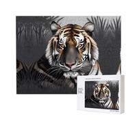 Phayah Rompecabezas de madera para niños y adultos, 500 piezas, decoración del hogar, 52 x 38 cm, patrón de tigre en reposo