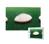Phayah Rompecabezas de pared con diseño de pelota de rugby blanco, para decoración del hogar, 1000 piezas